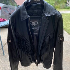 Genuine leather women’s jacket. Size 3XL